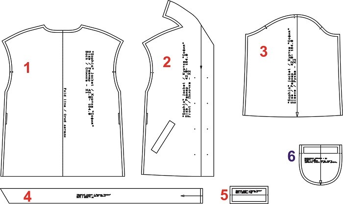 Распечатка выкроек Куртка "София". Инструкция по пошиву и печати выкроек Шить просто - Выкройки-Лег
