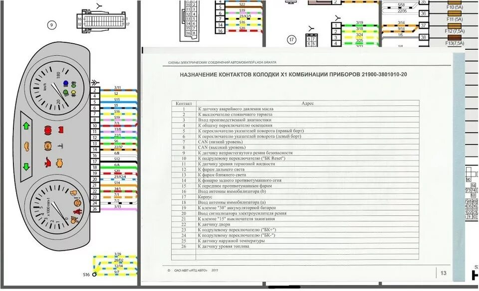 Распиновка 11183 Бортовой компьютер multitronics c-590 - Lada Гранта, 1,6 л, 2016 года аксессуары