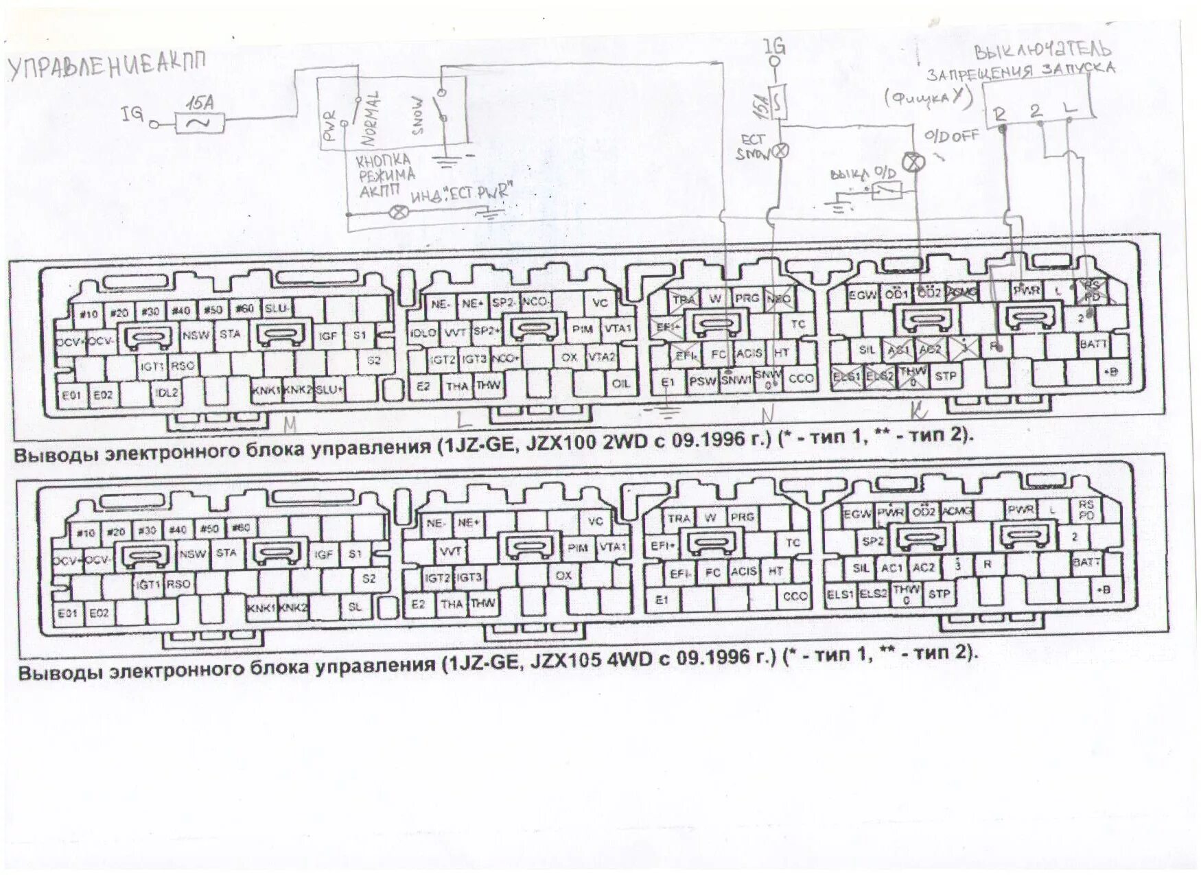 Распиновка 1jz ge Подключение электрики 1JZ-GE - ГАЗ 31029, 2,4 л, 1997 года электроника DRIVE2