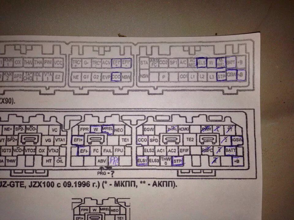 Распиновка 1jz ge Подключение проводки мотора 1jz-ge --- 1jz-gte vvti (начало) - Toyota Mark II (9