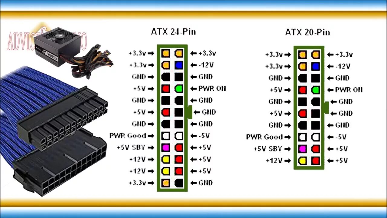 Распиновка 20 pin schema elettrico alimentatore pc atx 24 pin 20 pin e schema accensione alimentat