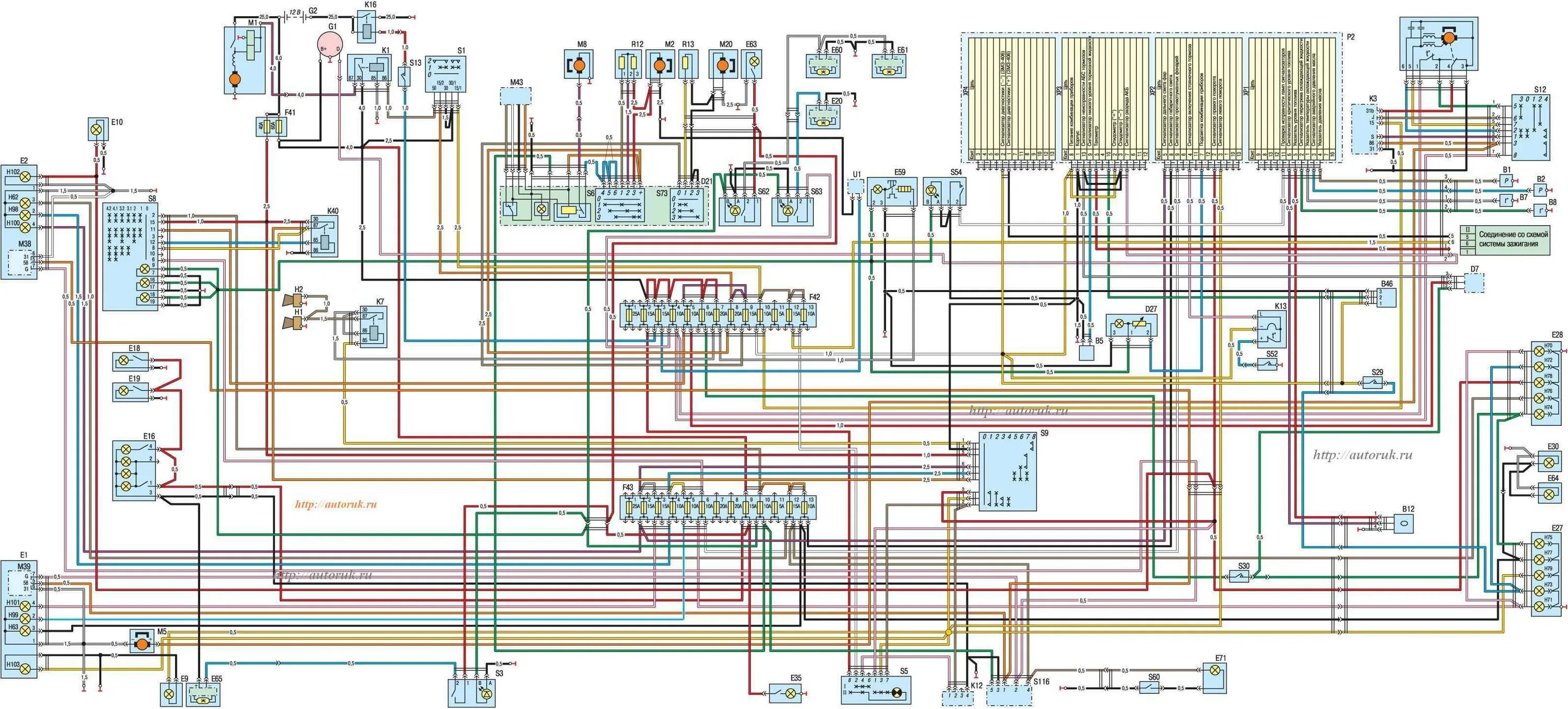 Распиновка 405 евро 3 Scheme 2 GAZ-2705