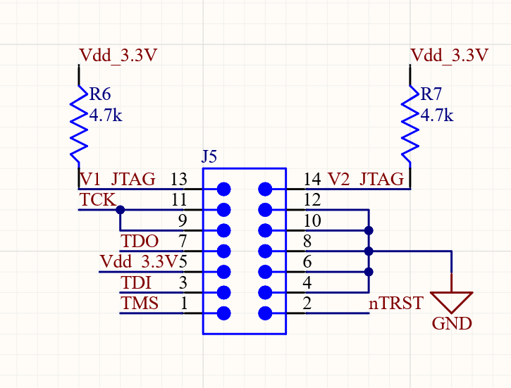 Распиновка 7.0 texas instruments - PCB header and microcontroller schematics for JTAG connectio