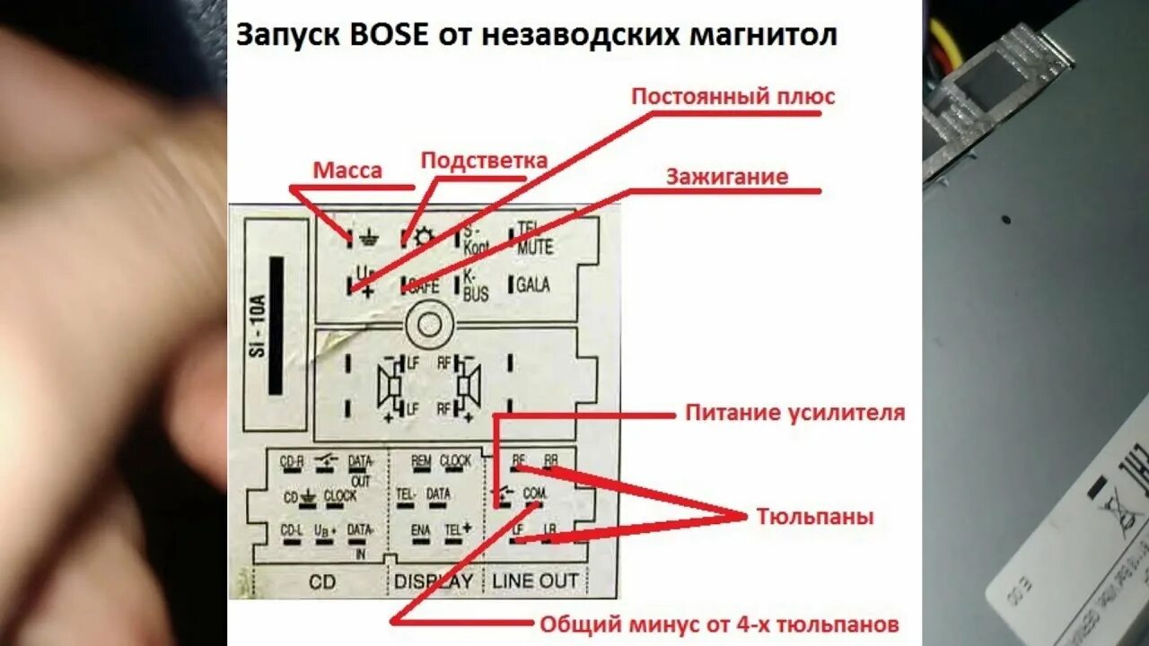Распиновка а6 с5 Подключение магнитолы к Bose\ Audi A4 A6,passat b5 Skoda 2020! - YouTube