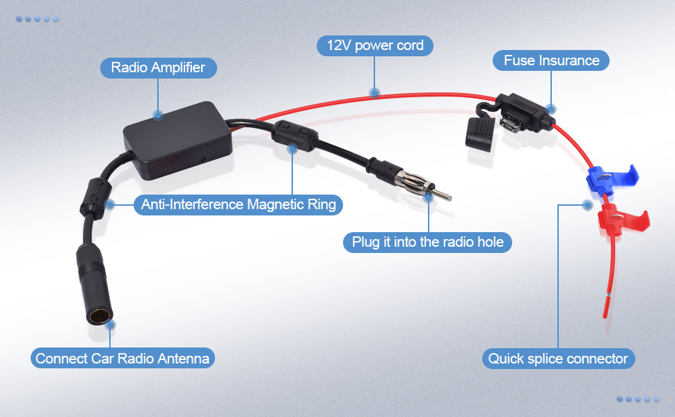 Распиновка антенны Amazon.com: Bingfu Universal Car Stereo FM Radio Antenna Signal Booster Amplifie