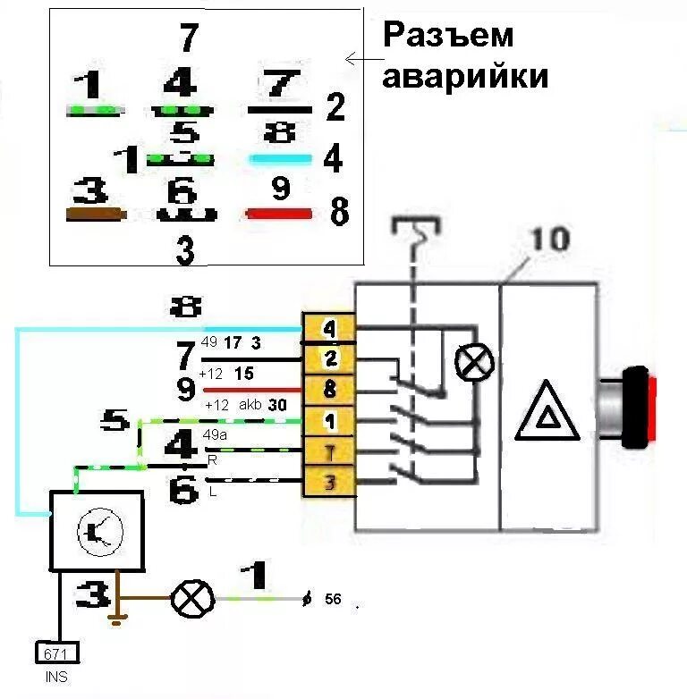 Распиновка аварийки ваз Аварийка - DRIVE2