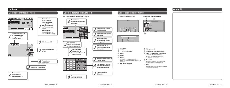 Распиновка avh Pioneer AVH-2400BT User Manual Page 6 / 8 Original mode Also for: AVH-3400DVD, A