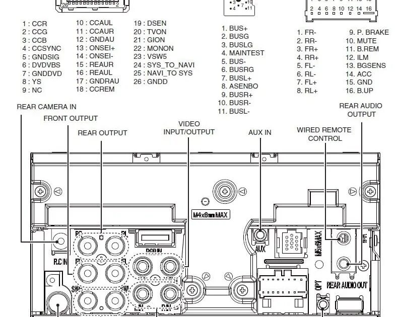 Распиновка avh Avh 4100Nex Manual