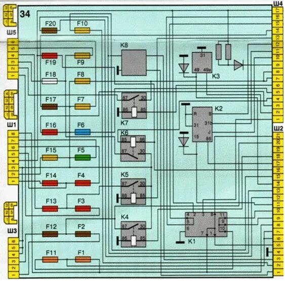 Распиновка блока предохранителей ваз 2110 Электрика. Памятка . - УАЗ 3962, 2,5 л, 1996 года электроника DRIVE2
