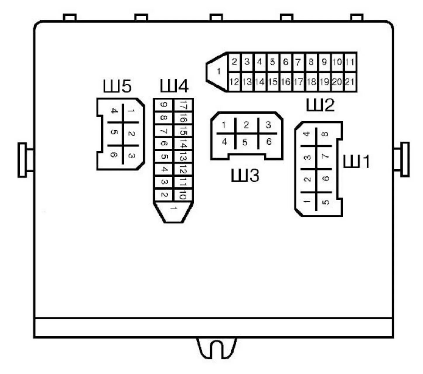 Распиновка блока предохранителей ваз 2110 Монтажный блок 2110. Монтажные блоки автомобилей ВАЗ - конструкция, электрически