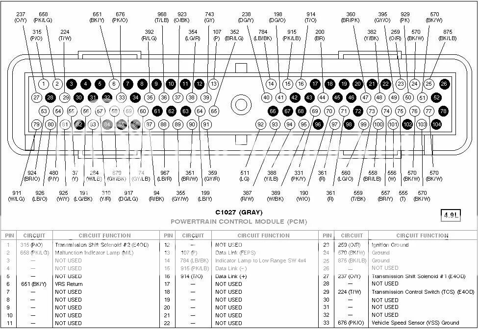 Распиновка блоков форд Reeds Ford MAF based EFI - Slant Six Forum