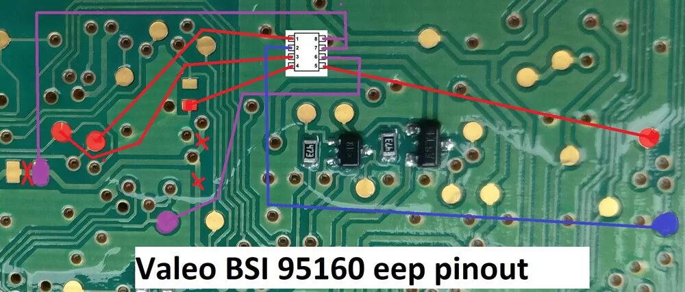 Распиновка bsi VVDI Pro: PSA Valeo BSI eeprom pinout - UOBDII Official Blog