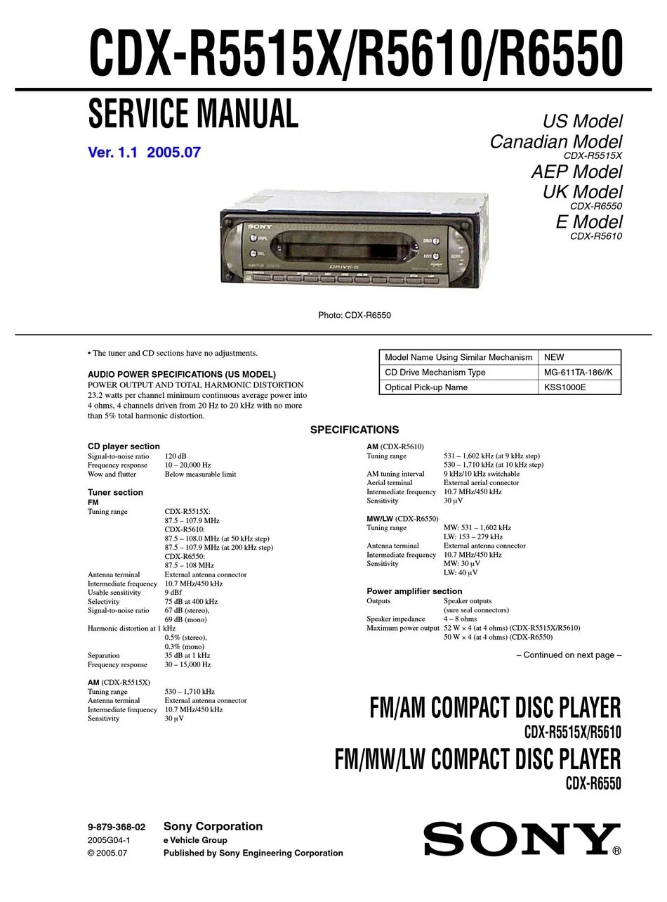 Распиновка cdx Printed Wiring Board -Key Section - Sony CDX-R5515X Service Manual Page 31 Manua