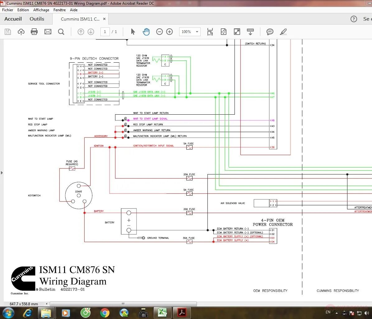 Распиновка cummins Cummins ISM11 CM876 SN 4022173-01 Wiring Diagram Auto Repair Manual Forum - Heav