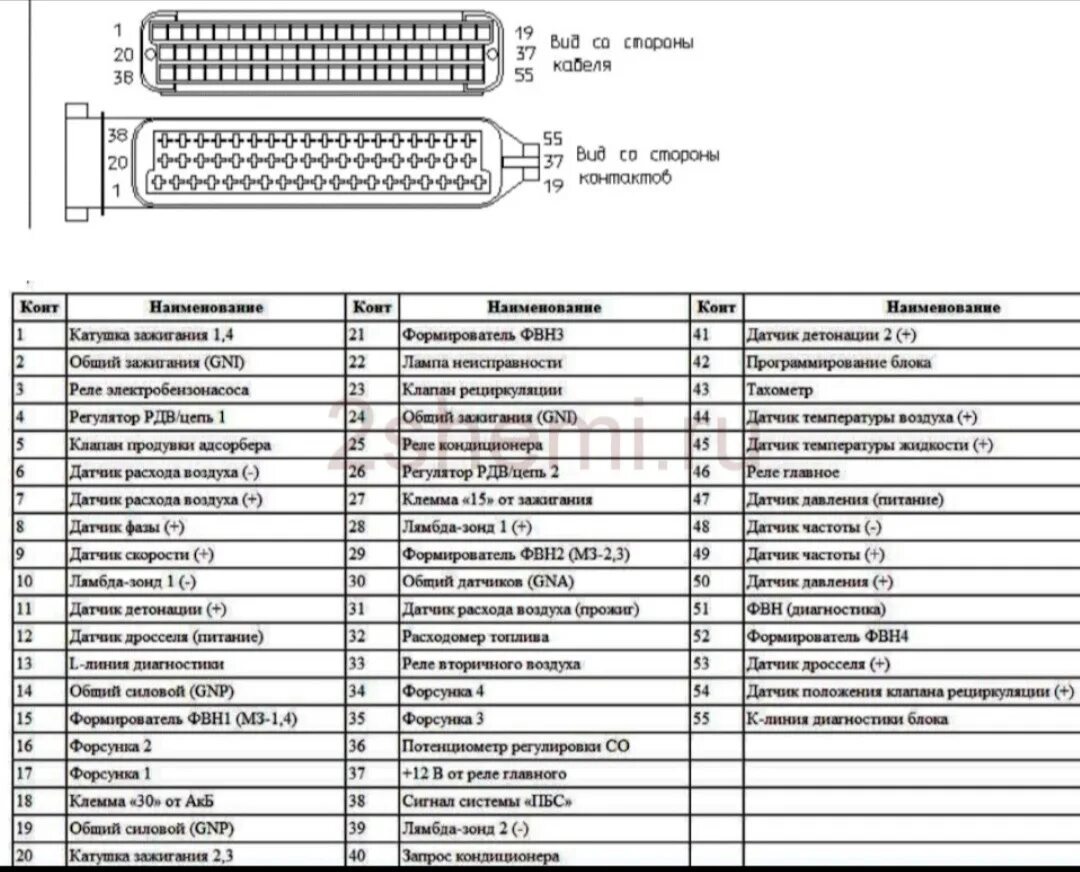 Распиновка d1 Жгут проводки ЭБУ СОАТЭ - ГАЗ 31105, 2,3 л, 2004 года электроника DRIVE2