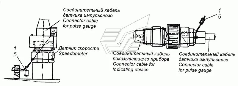 Распиновка датчика камаз 6520-3840002-50 Пломбировка датчика скорости КамАЗ-43253, 43255 (Евро-4) (Чертеж