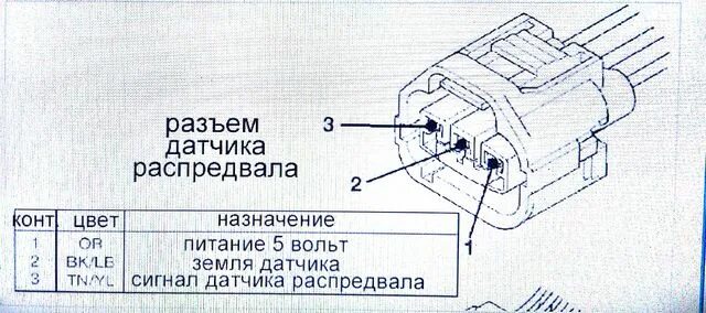 Распиновка датчика распредвала P0340 Нет сигнала с датчика положения распредвала (M) - Технический форум WJ (WG