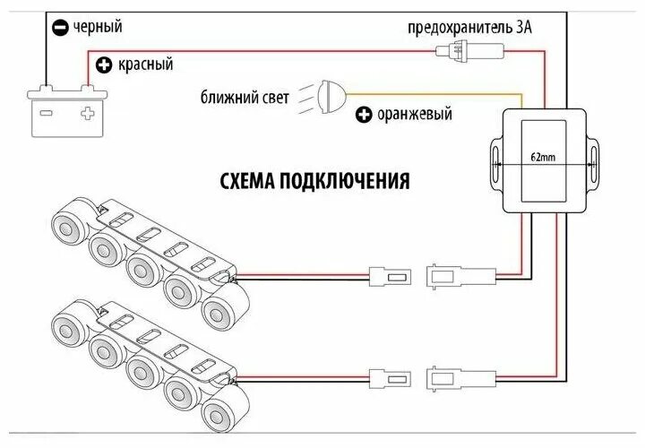 Распиновка дхо Дневные ходовые огни MTF Light Town LDL150, 2 шт. - купить в интернет-магазине п