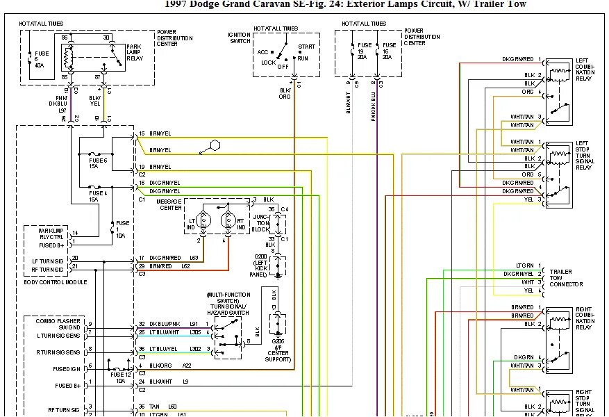 Распиновка додж караван Dodge Caravan Wiring Diagram 1997 Dodge Caravan Wiring Diagram Wiring Diagram Ex