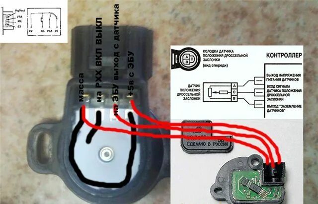 Распиновка дпдз Как проверить датчик положения дроссельной заслонки