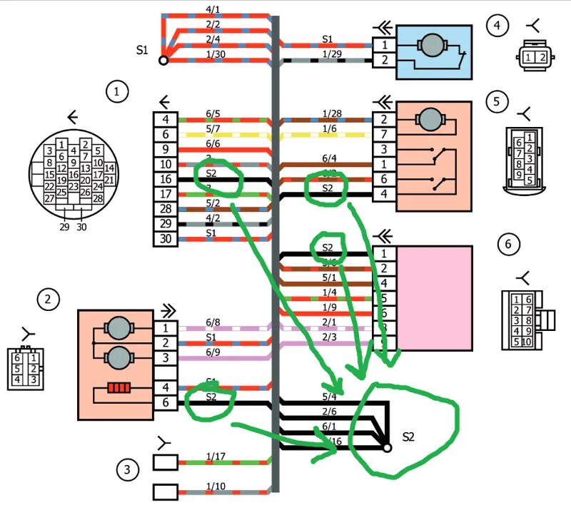 Распиновка дверей калина Ответы Mail.ru: S3 в схеме электропроводки лада калина2 што обозначает? К это ре