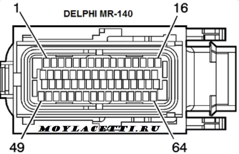 Распиновка эбу шевроле MR-140