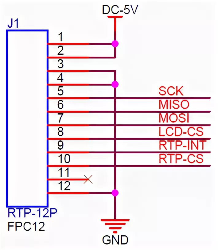 Распиновка экрана 320x240 3.2 TFT Touch screen Display Monitor for Raspberry Pi RPI-SPI-32LCD - US