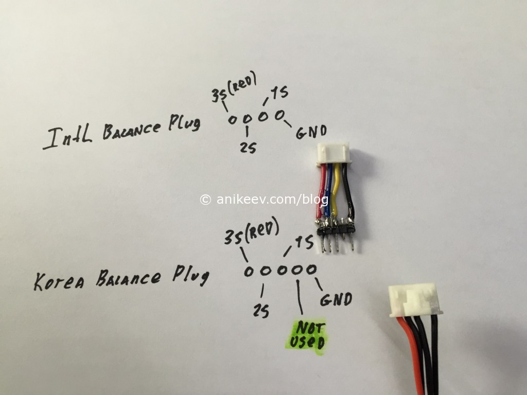 Распиновка электро Русифицируем распайку корейской li-po батареи - балансный разъём Anikeev's blog