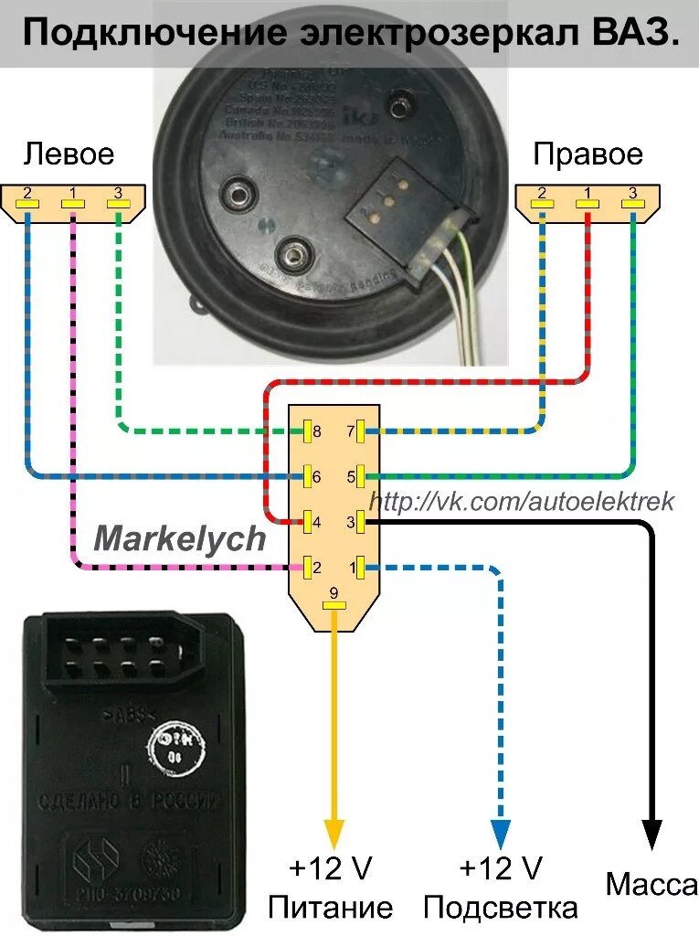 Распиновка электрозеркал Электропривод зеркал своими руками - Lada 2114, 1,5 л, 2005 года электроника DRI