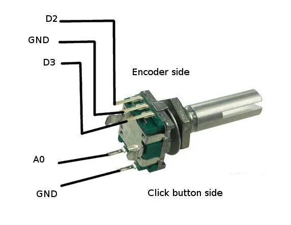 Распиновка энкодера Энкодер F20 20мм DC 5V, 10mA для Ардуино - купить с доставкой по выгодным ценам 