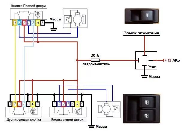 Распиновка эсп Подключение стеклоподъемников на 2110 - Lada 21101, 1,5 л, 1999 года тюнинг DRIV