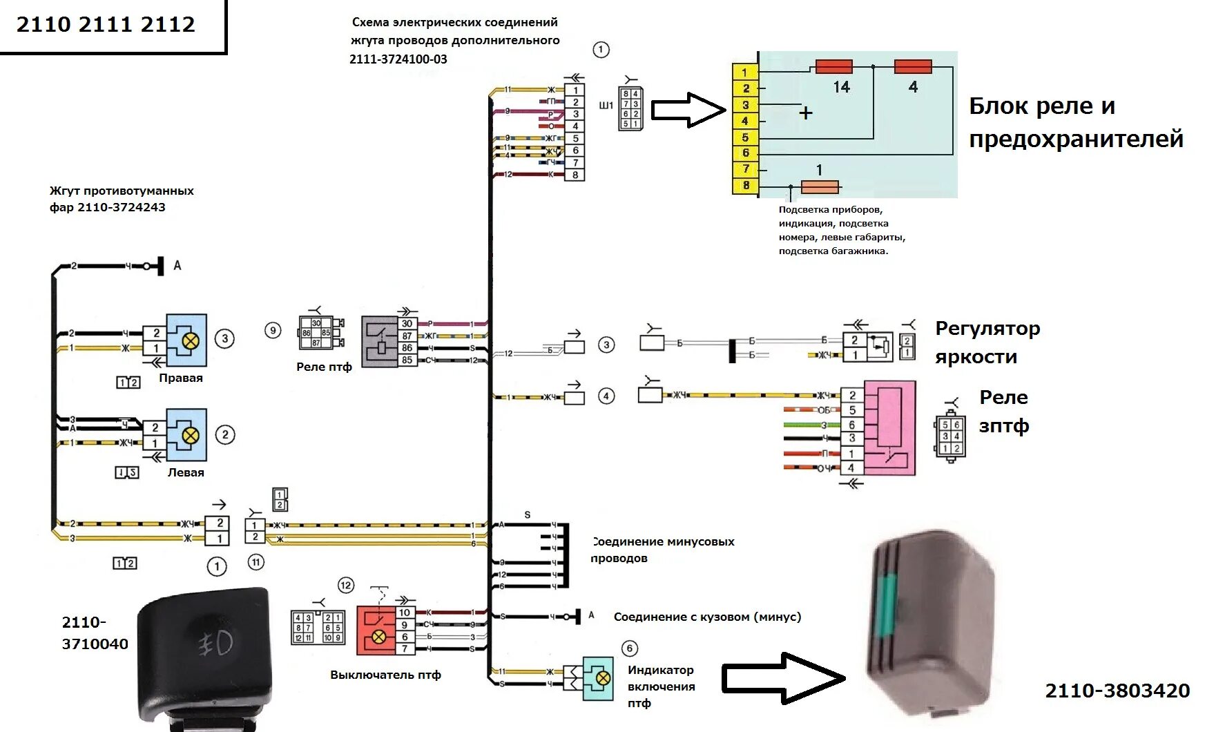 Распиновка фар 2110 Кнопка противотуманных фар ваз 2114 распиновка - авто журнал инкам авто