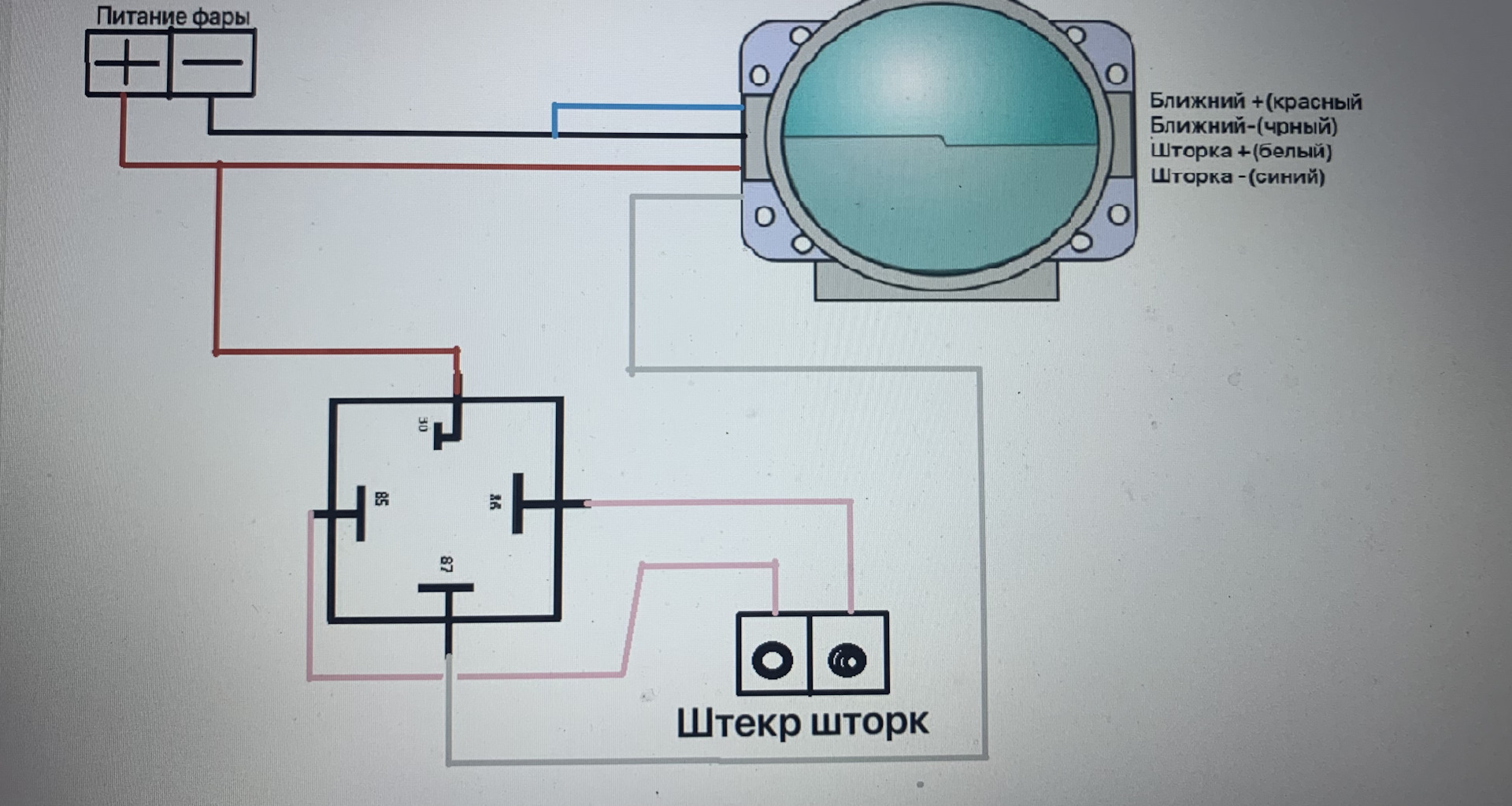 Распиновка фары камаз AMZ z7 или как я подключал bi led линзы - Volkswagen Touareg (1G), 3 л, 2008 год