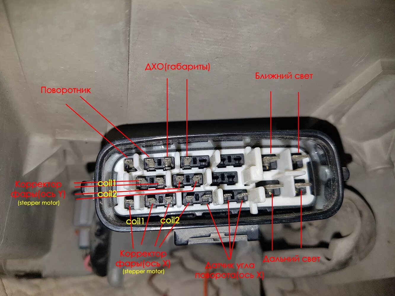 Распиновка фары тойота Распиновка коннектора фары UZS186 - Toyota Crown Majesta (S180), 4,3 л, 2004 год