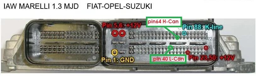 Распиновка fiat OPEL Pinouts Bootpin Information - Страница 2 - ECU Pinouts, Bootpin Information