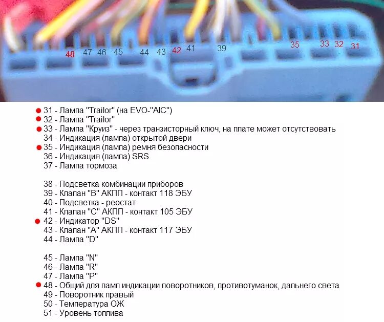 Распиновка фишки подключения панели приборов сеат альхамбра Автоматические LED ДХО - Mitsubishi Lancer IX, 2 л, 2007 года тюнинг DRIVE2