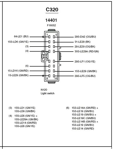 Распиновка форд фокус 2 Переключатель света фар. Что внутри - Ford Focus I Hatchback, 2 л, 2004 года эле