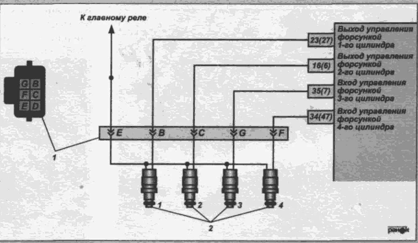 Распиновка форсунок Нет питания на форсунки ланос 59 фото - KubZap.ru
