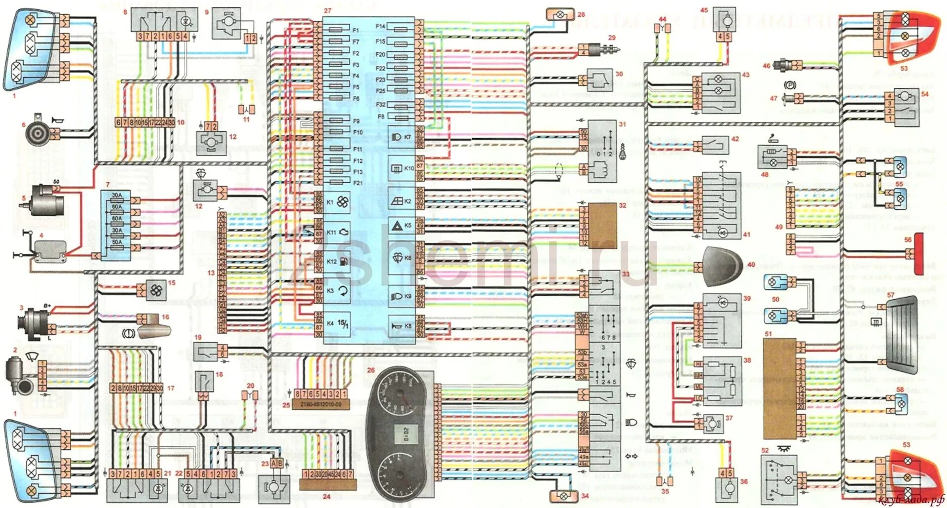 Распиновка гранта фл #0 принципиальная электрическая схема автомобиля ВАЗ- 2190 - Lada Гранта, 1,6 л,