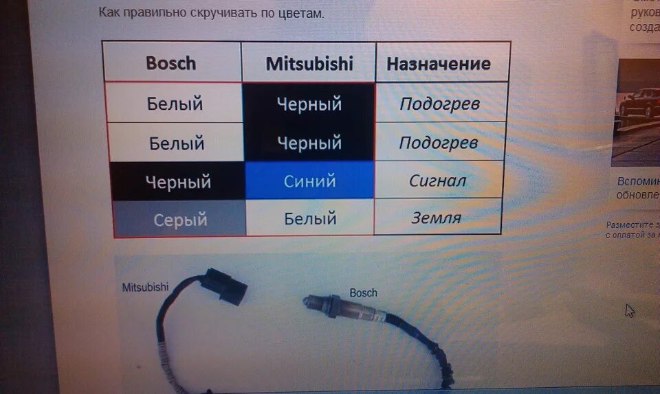 Распиновка кислородного датчика Лямбда зонд )))) ЧЕК загорелся видите ли )))) - Mitsubishi Pajero Sport (1G), 3 