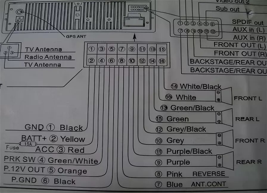 Распиновка китайской магнитолы 2 Распиновка разъемов автомагнитол Китайские магнитолы