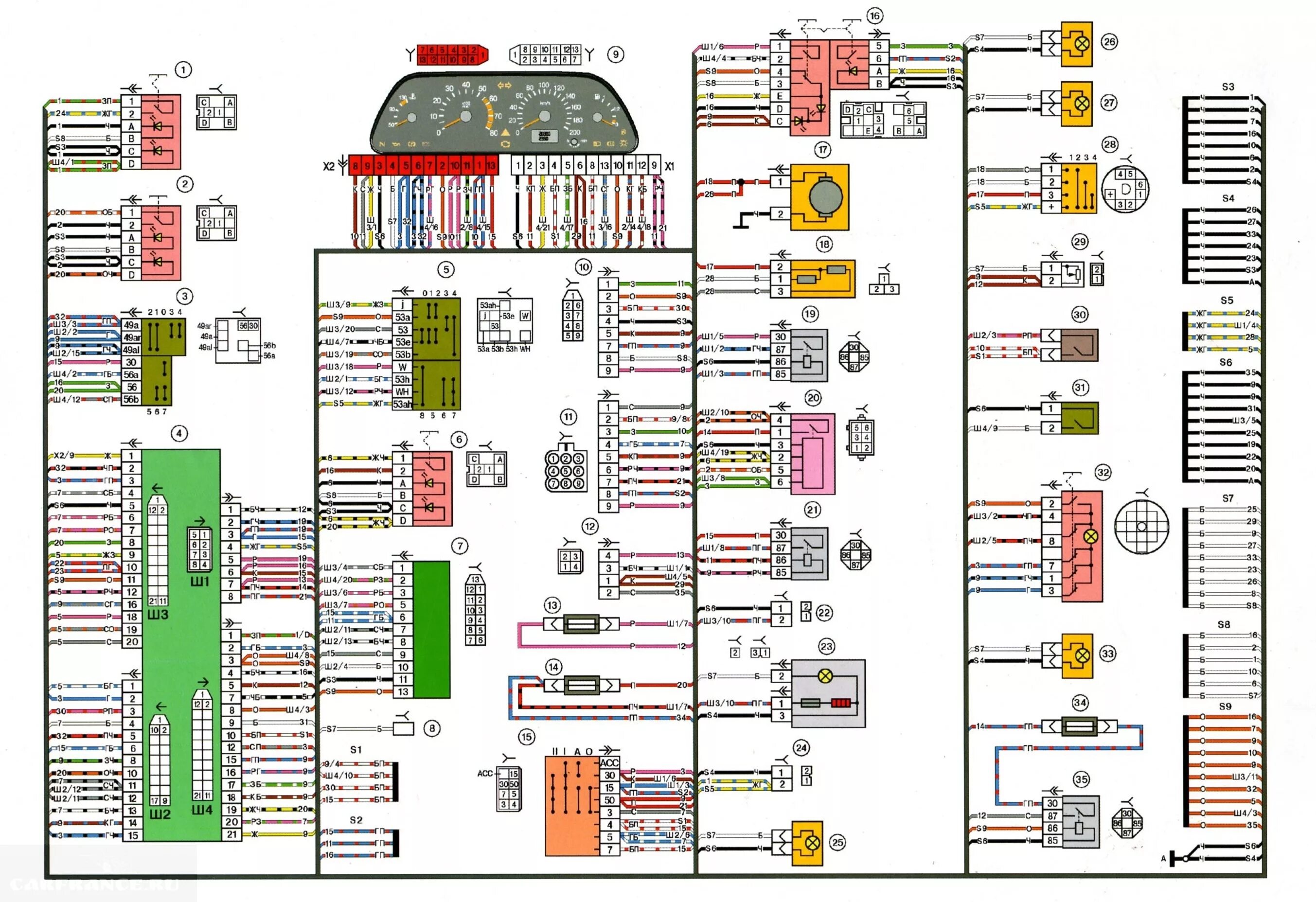 Распиновка клапанов ваз 2114 8 Схема подключения проводов замка зажигания ВАЗ-2114: распиновка