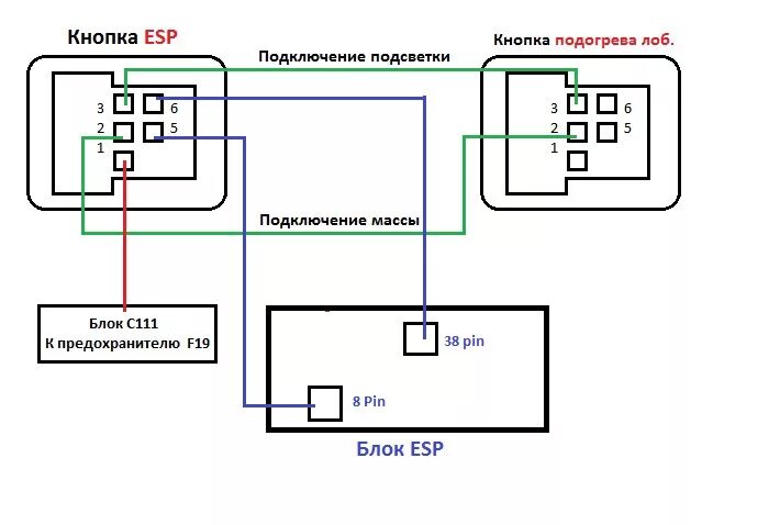 Распиновка кнопки обогрева Кнопка ESP. - Ford Focus II Hatchback, 1,6 л, 2009 года своими руками DRIVE2