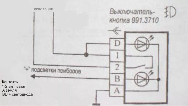 Распиновка кнопки противотуманок Кнопка автосвет для противотуманных фар (ПТФ) - Lada Калина седан, 1,4 л, 2009 г