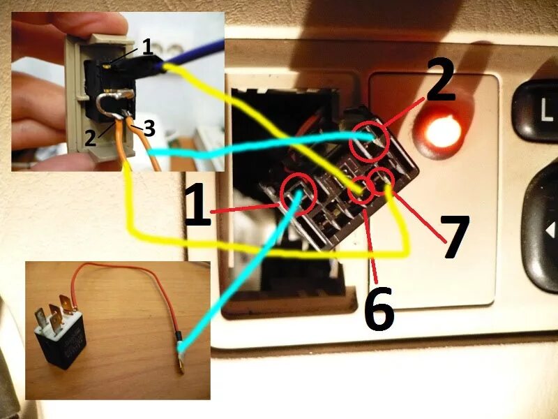 Распиновка кнопки противотуманок подключение "родных" птф - Toyota Corolla Spacio (E121), 1,5 л, 2001 года электр