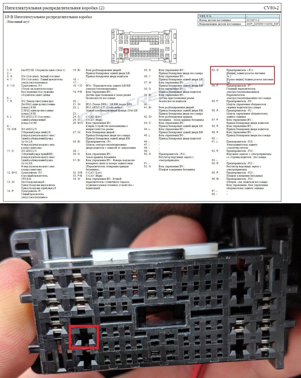 Распиновка крета Розетка в багажник (сток) Creta - Hyundai Creta (1G), 1,6 л, 2016 года электрони