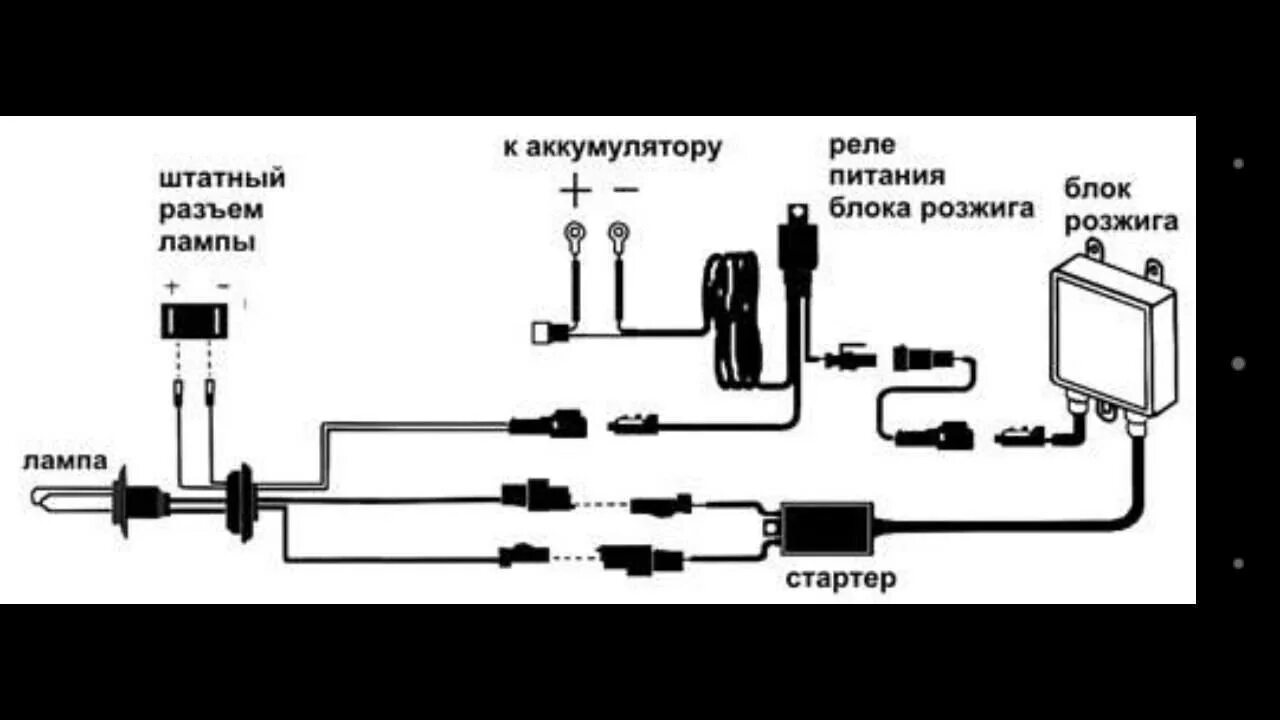 Распиновка ксенона Схема подключения ксенона