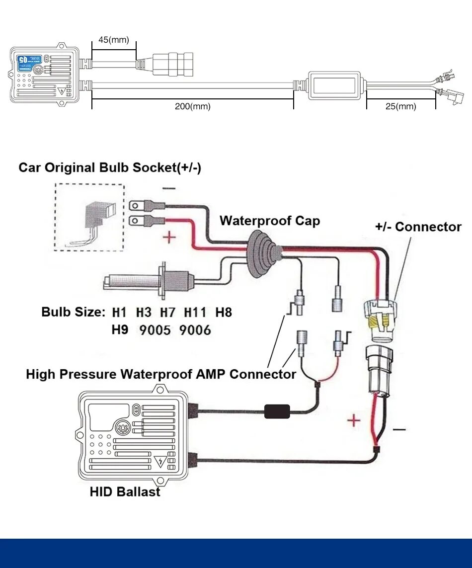 Распиновка ксенона 5x переменного тока 55 Вт замена балласт Xenon HID яркий быстрый старт фара ламп