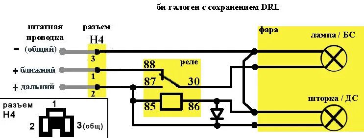 Распиновка лампочки h4 Фара Ксенон Штатная - Nissan AD (Y12), 1,5 л, 2012 года тюнинг DRIVE2