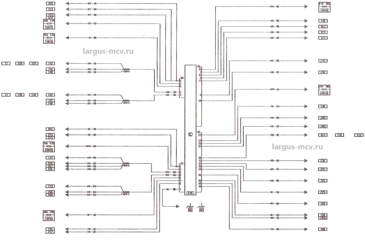 Распиновка ларгус Электросхемы (схемы электрических цепей) Lada Largus / Лада Ларгус